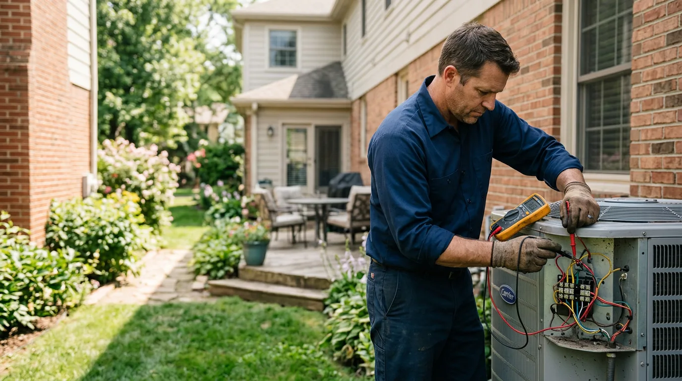 HVAC technician working near Pecan Gap, TX